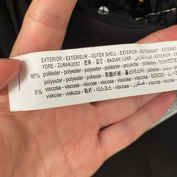 Zara Plumentis Bolero Sequin Dot Mesh Tasseled Black Party Jacket 5107/070 Sz XS - Picture 13 of 14